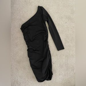 Black one shoulder dress